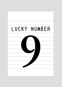 LUCKY NUMBER 9 NOTEBOOK-GREY