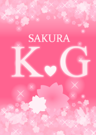 K&G イニシャル 運気UP!かわいい桜デザイン