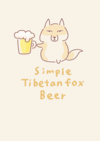 Simple Tibetan fox beer beige.