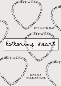 Lettering heart theme