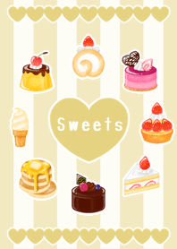 Many sweets! -dusty yellow- Revised