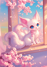 ✨窗外の桃花小狐狸❤️