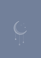 Moon and Jewelry /gray blue WH.
