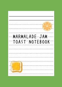 MARMALADE JAM TOAST NOTEBOOK-GREEN-YELj