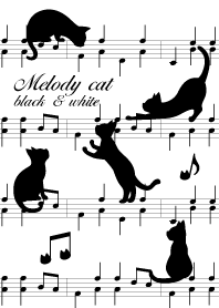 Melody cat black & white