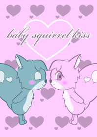 baby squirrel kiss pink