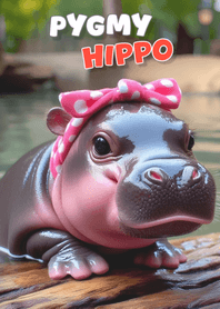 Cute chubby pygmy hippo theme 11