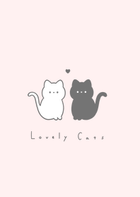 Lovely Cats (line)/ pink black whfil