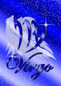 Twelve constellation -Virgo2 blue-