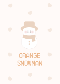 snowman pattern [pale orange]