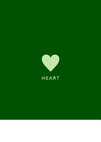 Simple Heart -- Deep Green&White