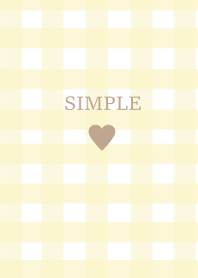SIMPLE HEART -check yellowbeige-(JP)