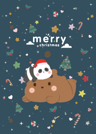 Merry Christmas Minimal Pacific Blue