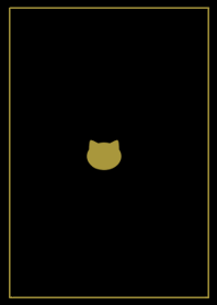cat & frame-black gold