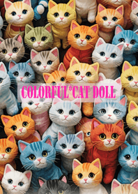 Colorful cat doll