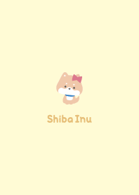 Shiba Inu3 Ribbon [Yellow]