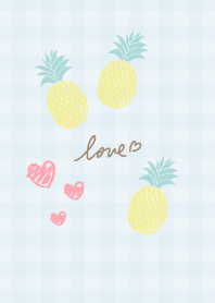 Pineapple heart check26 from Japan