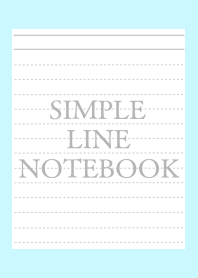 SIMPLE GRAY LINE NOTEBOOK/LIGHT BLUE