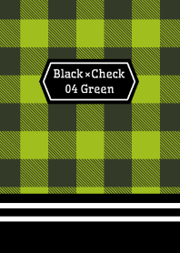 Black × Check 04 Green