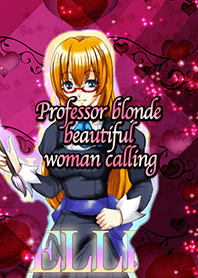 Professor blonde beautiful woman calling