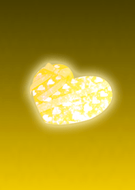 Yellow gift heart