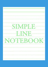 SIMPLE GREEN LINE NOTEBOOK/BLUE/YELLOW