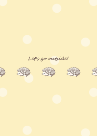 Walking Hedgehog -yellow- dot