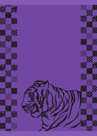 modern tiger on purple JP