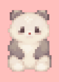 Panda Pixel Art Theme  Pink 02