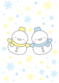 Yellow and Blue: Snowman Combo Theme