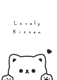 可愛的貓咪. white black