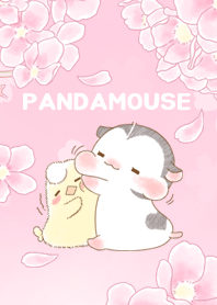 with cherry blossoms. Panda Mouse