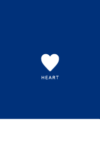 White&Navy - Simple Heart