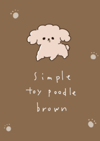 簡單的 玩具貴賓犬 棕色的