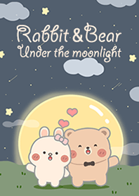 Rabbit & Bear Under moon light!