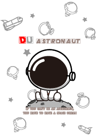 TAI.DU astronaut sits in a moon (WHITE)