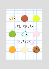 ICE CREAM FLAVOR GRAPH PAPER-GRAYj