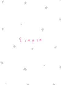 ホワイトグレー。星柄。