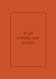 birthday color - September 28