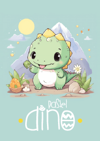 cute dinosaur pastel color