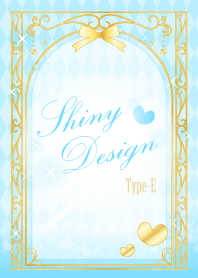 Shiny Design Type-E Light blue Heart