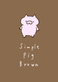 簡單的 豬 棕色的