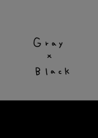Simple black x gray.