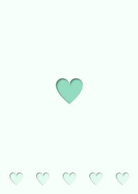 Cute heart - green -