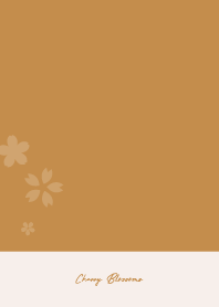 Simple/Cherry Blossoms/Light Brown ver.