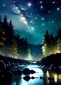 Beautiful starry night view#2207