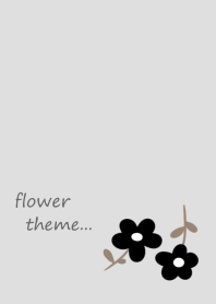 Black simple flower