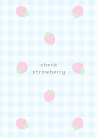 check strawberry . light blue&black