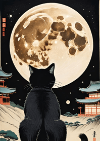 Cat under the Moon 78Da34