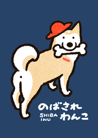 のばされわんこのきせかえ［ぼうし・紺］